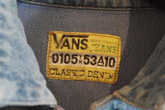 vintage vans classic denim jacket ~ L