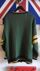 vintage vans varsity city campus cardigan ~ L