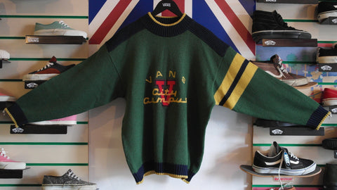 vintage vans varsity city campus sweater ~ L